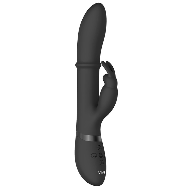 VIVE Vibro Rabbit Halo 24.5 x3.5cm Noir